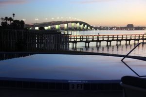 Mitchell Place. Pool. View of Halifax River